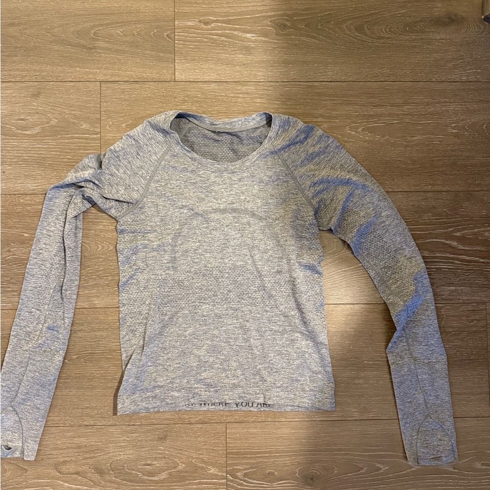 Lululemon Gray Long Sleeve Athletic Top